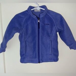 Columbia fleece jacket full zip infant girl's 12-18 months EUC LN